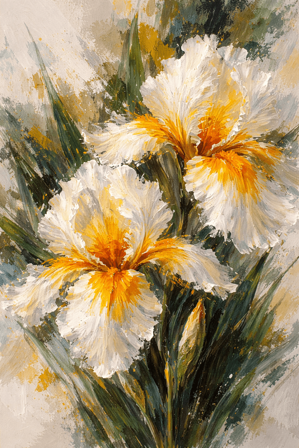 Flowers by Zi Shamloo, mixed media