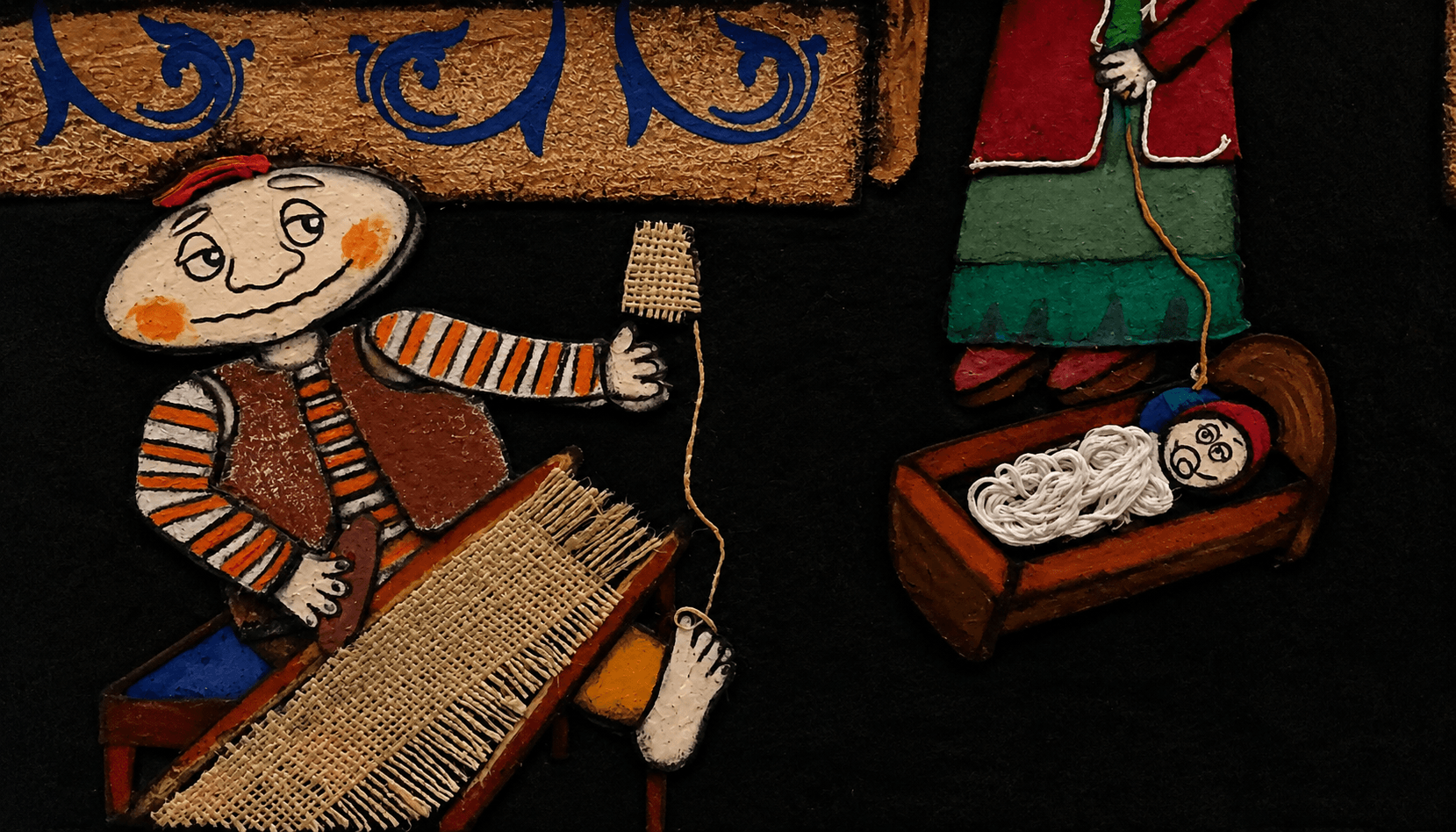 Hassan Kachal illustration by Zi Shamloo, mixed media
