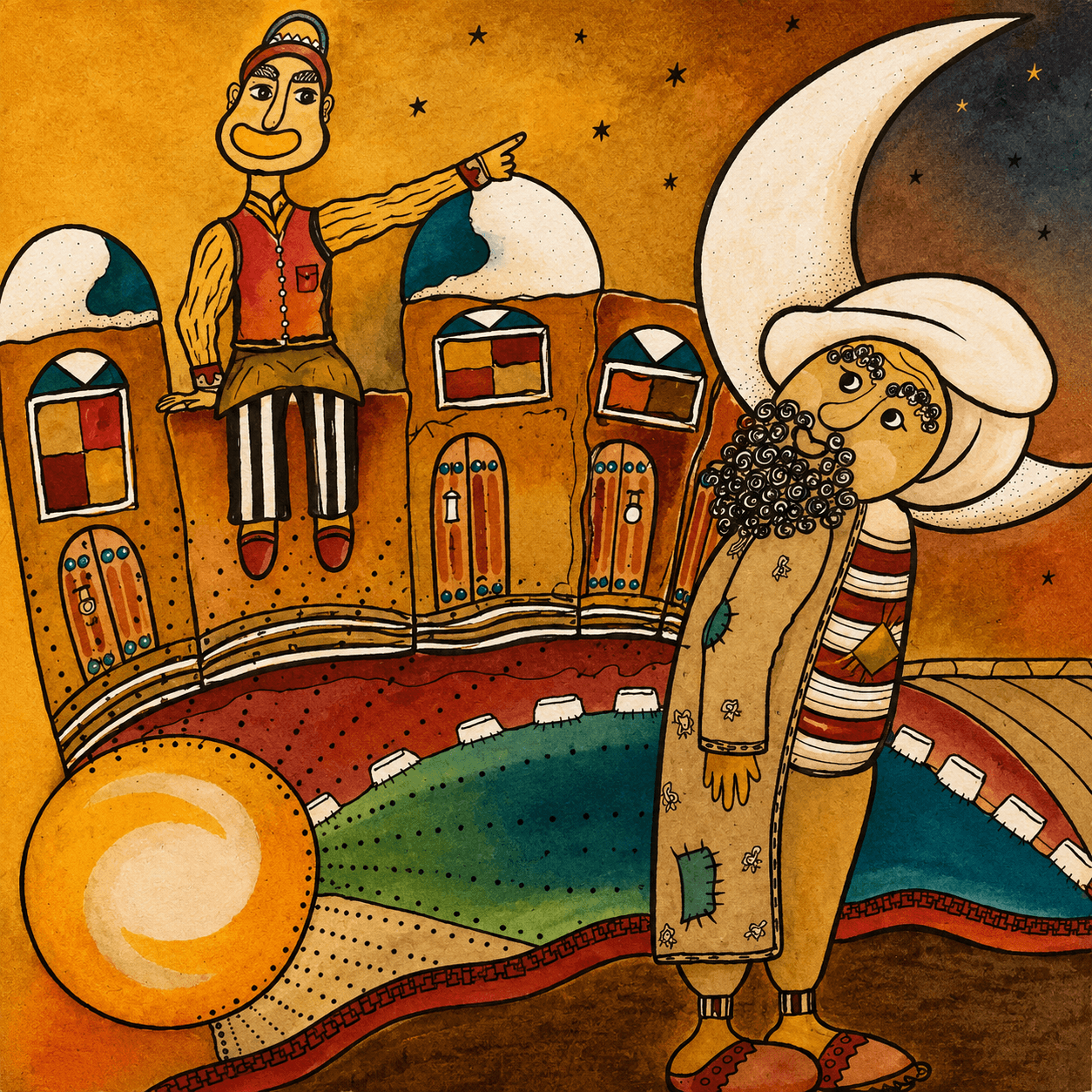 Hassan Kachal by Zi Shamloo, mixed media