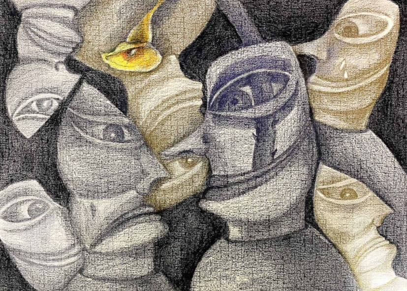 innerself by Zi Shamloo, charcoal