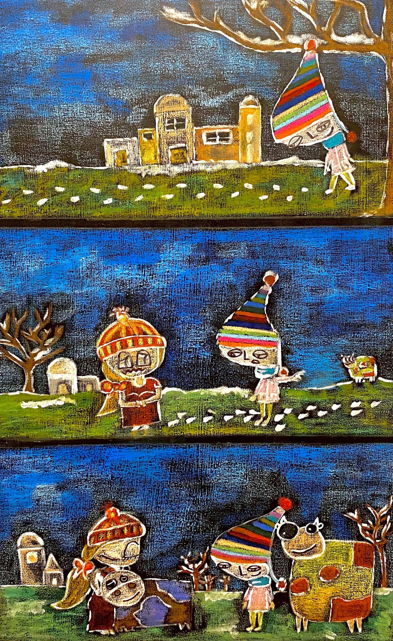 Kids book — detail view by Zi Shamloo, pastel