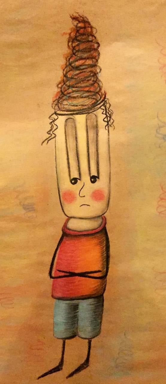 Lonely Characters by Zi Shamloo, pastel