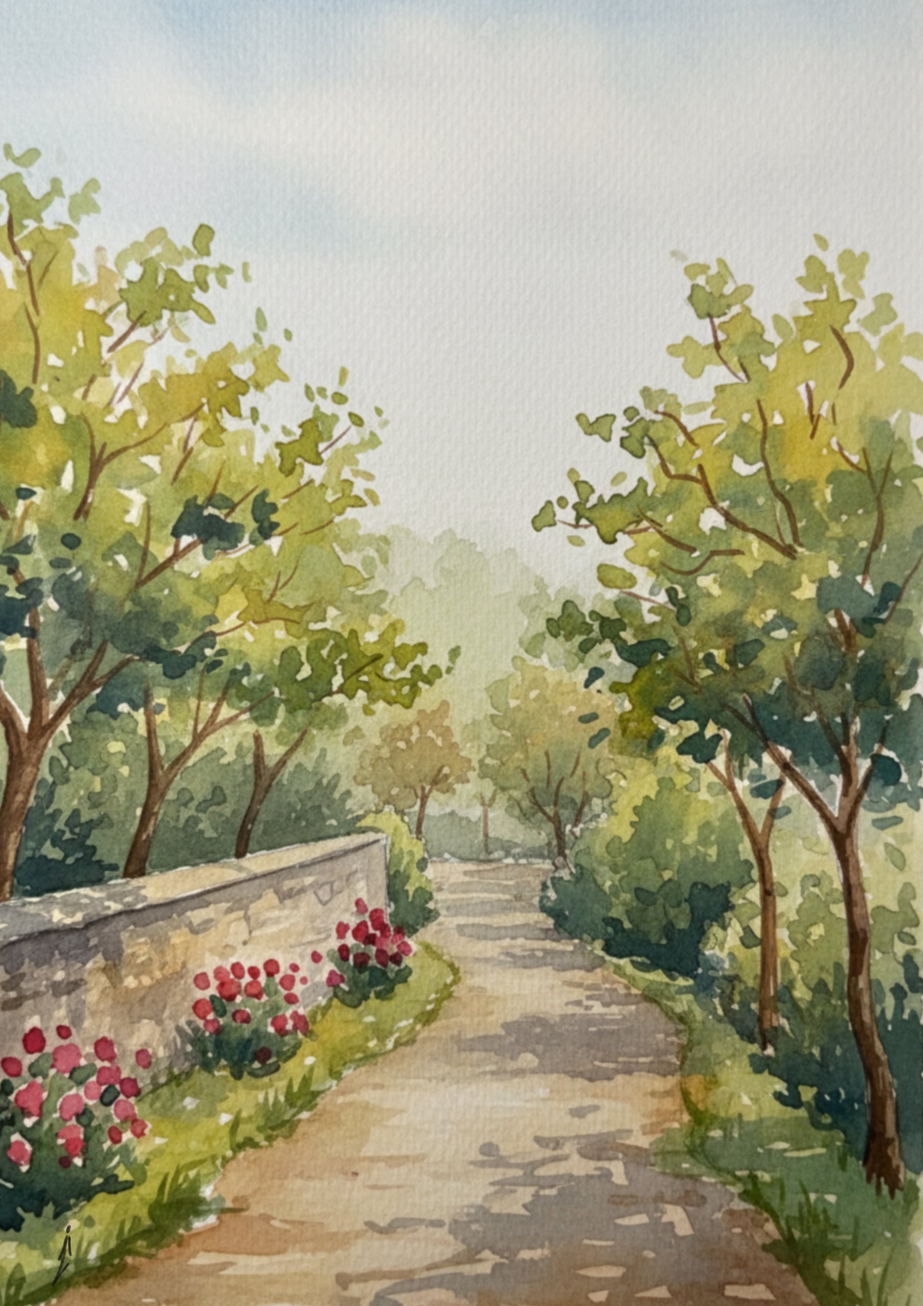 Watercolor painting by Zi Shamloo, watercolor