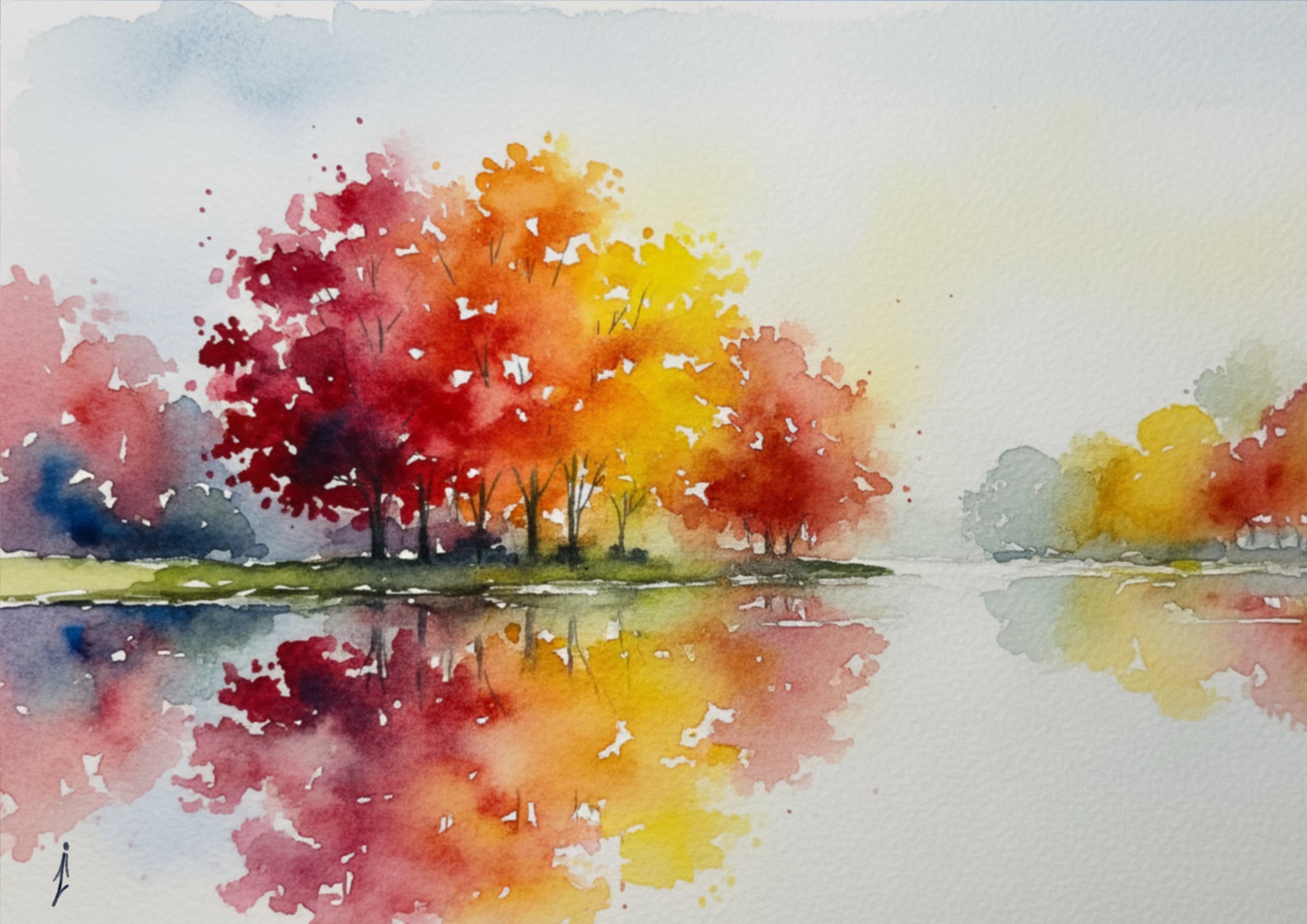 Watercolor painting by Zi Shamloo, watercolor