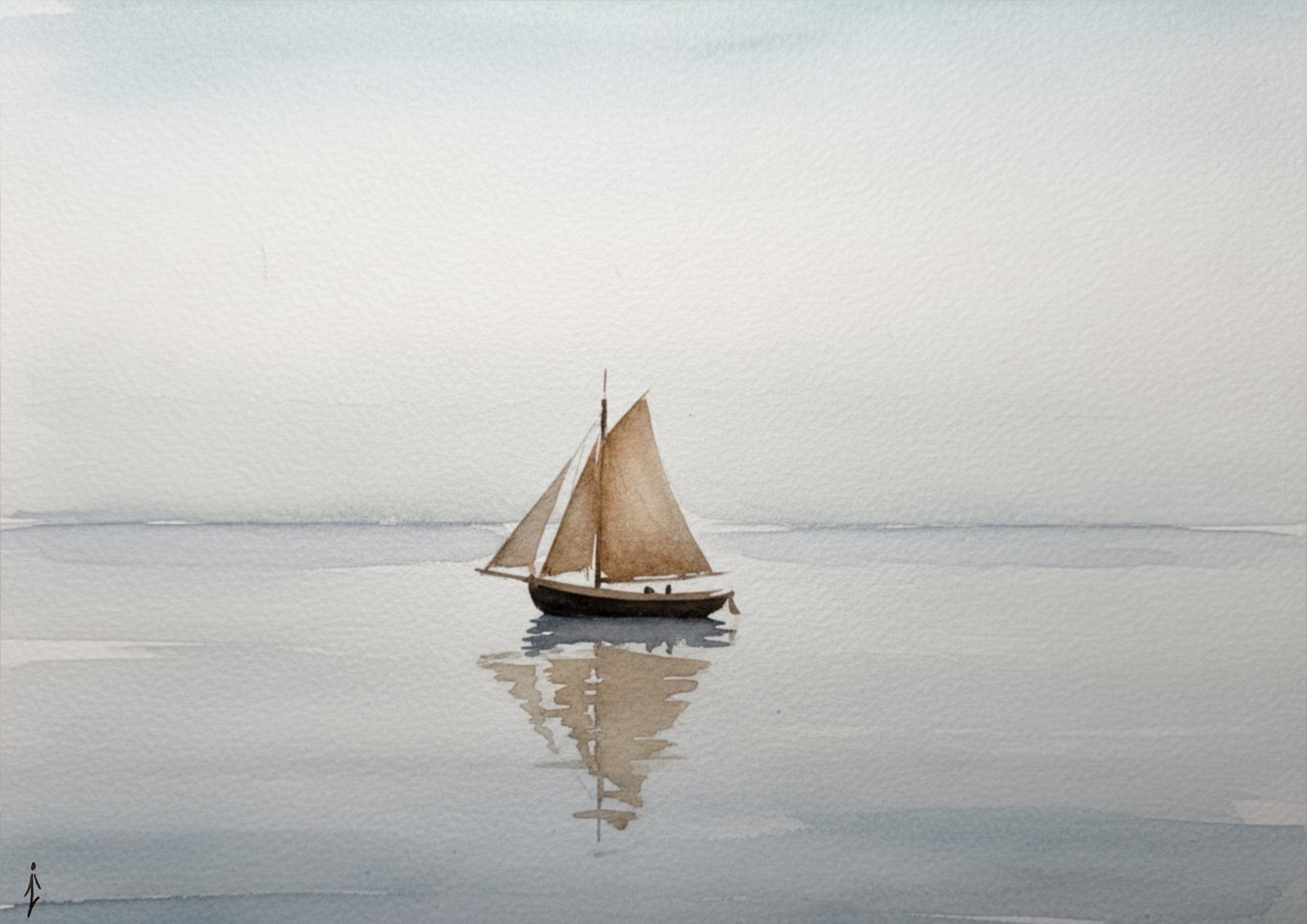 Watercolor painting by Zi Shamloo, watercolor