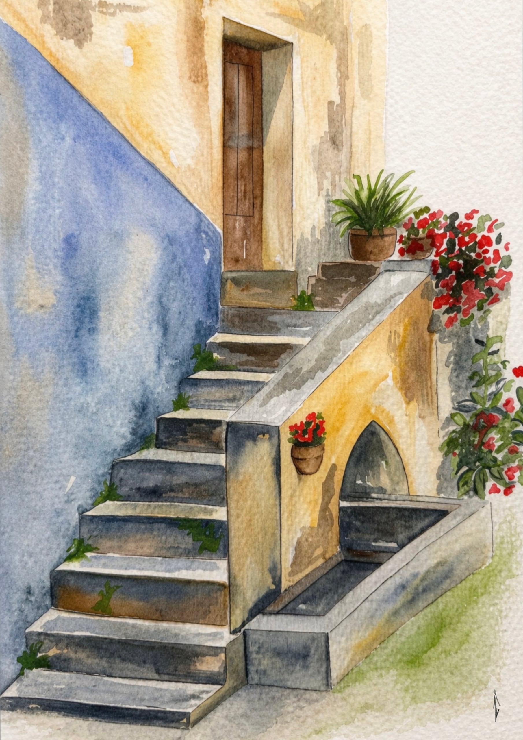 Watercolor painting by Zi Shamloo, watercolor